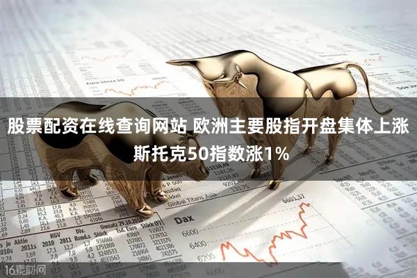 股票配资在线查询网站 欧洲主要股指开盘集体上涨 斯托克50指数涨1%
